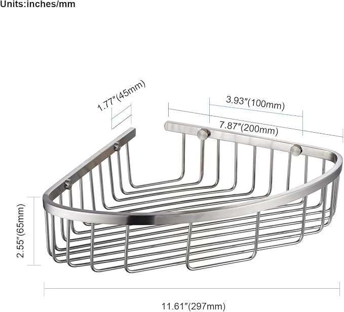 Bathroom Shower Caddy Corner Shelf, Corner-Hollow Design, Ultra Sturdy - Image 5