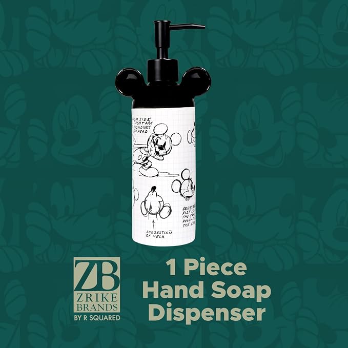 Disney Mickey Mouse Ceramic Soap Dispenser – White Hand Soap Dispenser or - Image 2