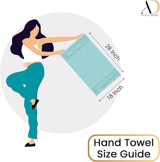 Ample Decor 100% Cotton Hand Towel - Image 5