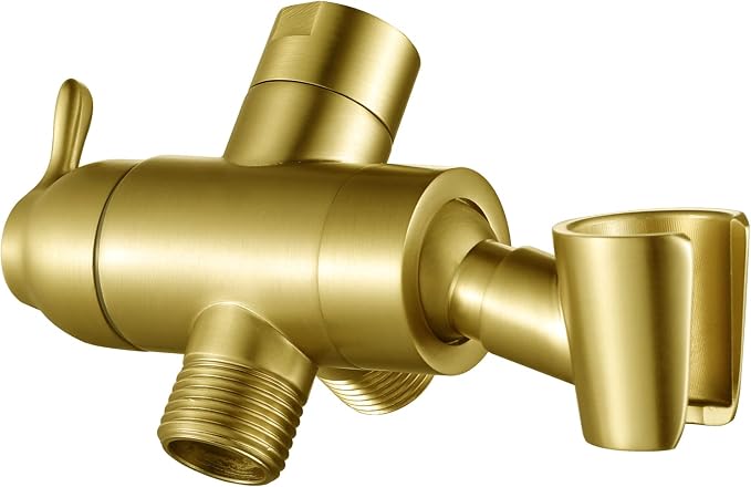 Metal Shower Arm Diverter with Handheld Mount, G1/2" 3-Way Shower Diverter by YDmeet