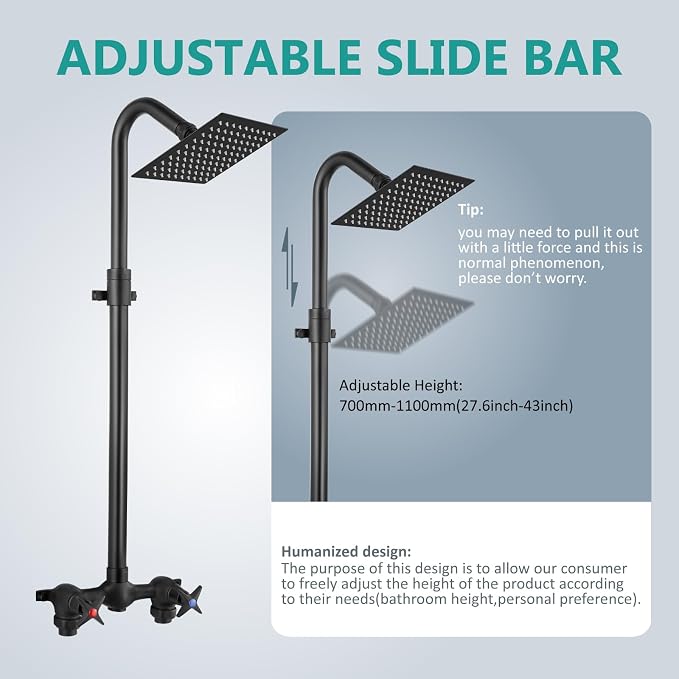 Aolemi Outdoor Shower Kit Fixtures 6 Inch Center - Image 5