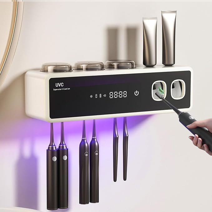 Toothbrush Holders for Bathrooms, Electric Toothbrush Holder Wall Mounted by Unknown