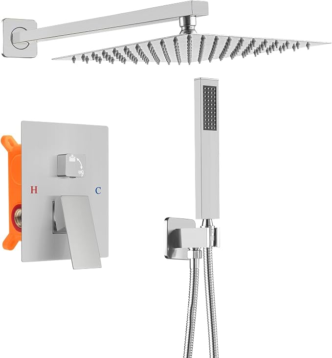 Bathroom Shower Faucet Set，10 Inch Rain Shower Head by Unknown