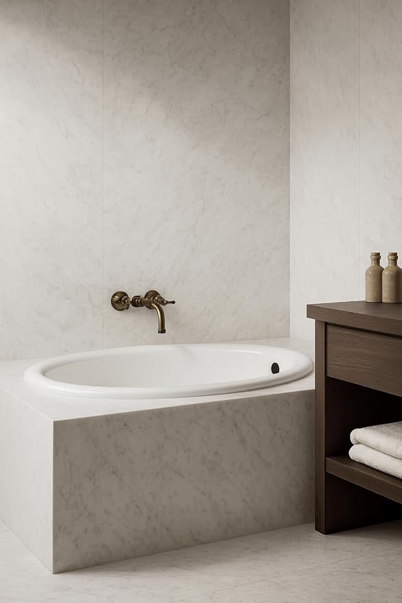 Carver Tubs - DJO5839 - Modern White Fiberglass Soaking Bathtub - Image 2