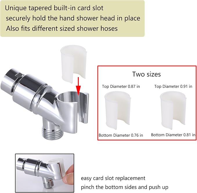 All Metal Handheld Shower Head Holder, Adjustable Shower Wand Holder - Image 3