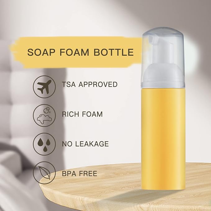 Tekson 10PCS Soap Foam Bottle, Empty Travel Foaming Lash Shampoo - Image 5
