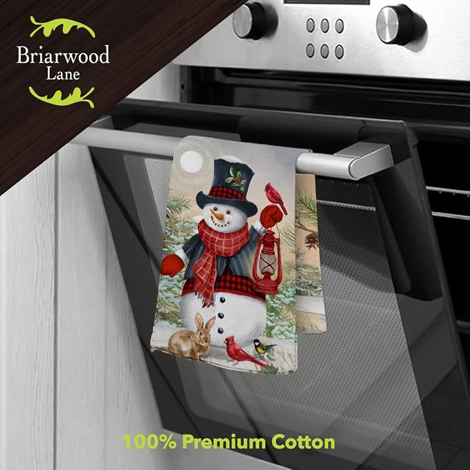 Briarwood Lane Snowman and Friends Cotton Hand Towel - Image 2