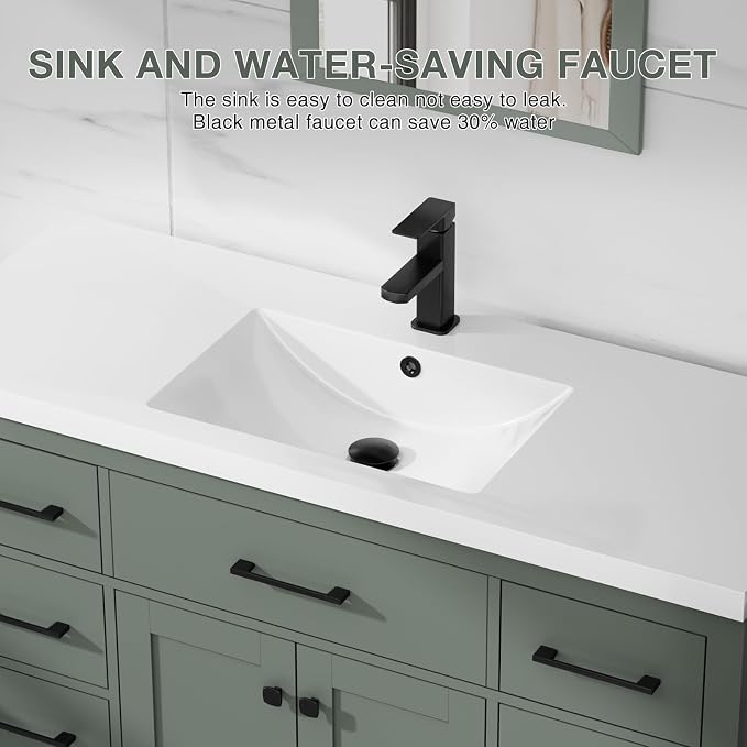 LUCKWIND 48" Modern Bathroom Vanity and Sink, Painted Bathroom Storage Cabinet - Image 5
