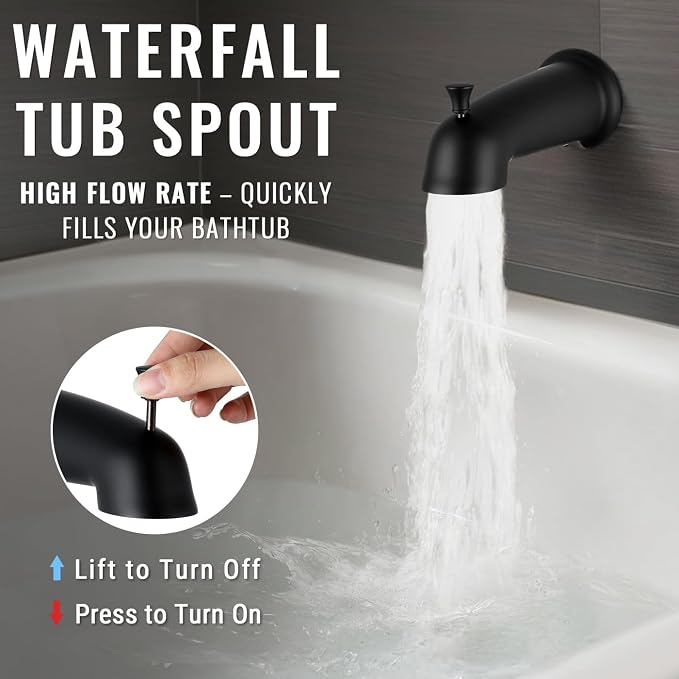 All Metal Shower Faucet Set, Dual Square Shower Head System - Image 6