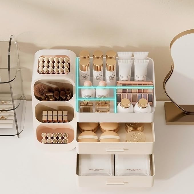 Makeup Organizer with Drawers for Vanity, Spacious Cosmetic Display Case - Image 5