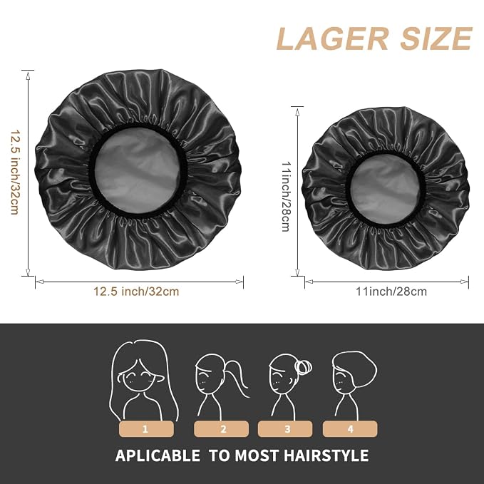 Aquior Shower Cap, Extra Large Shower Cap - Image 3