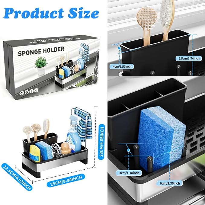 Stainless Steel Sink Caddy Organizer - Image 7