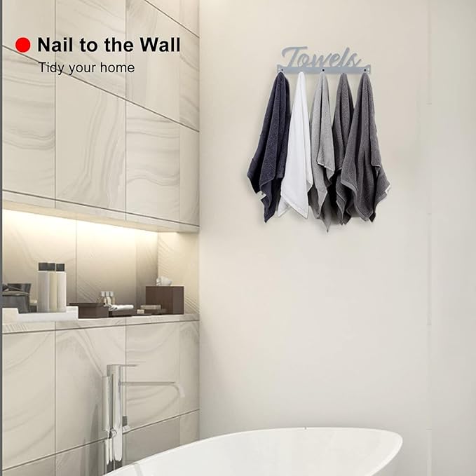2 Pack Over The Door Hooks, Towel Rack - Image 6