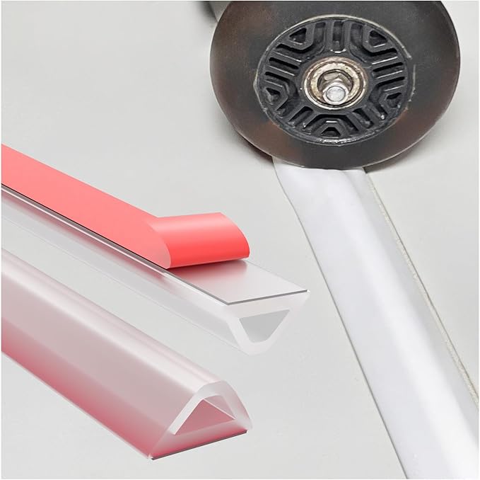 Shower Threshold Water Dam Barrier – 98in Self-Adhesive, Waterproof, Flexible by Hzetuu
