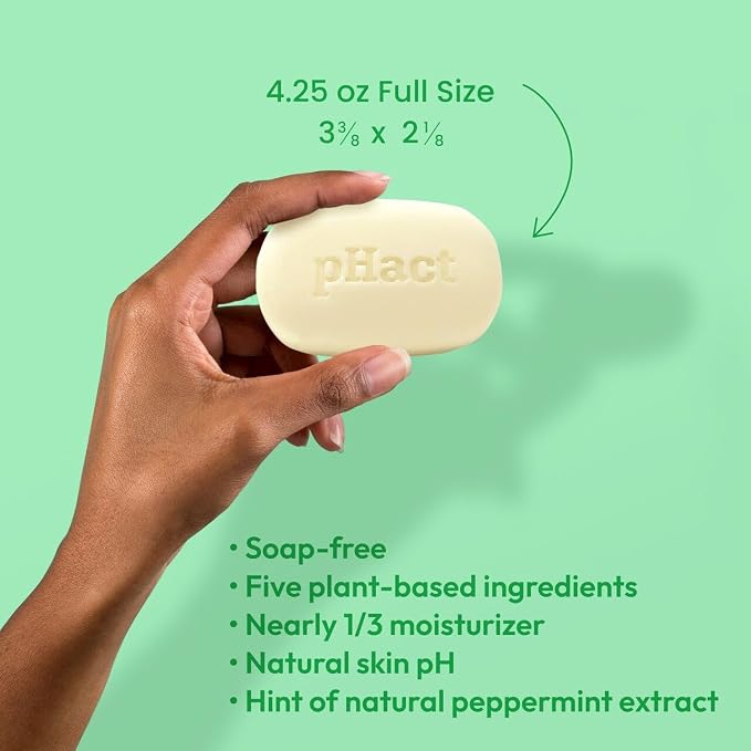 ANDREW LESSMAN pHact Moisture-Rich, Soap-Free Cleansing Bar Hint of Mint. - Image 7
