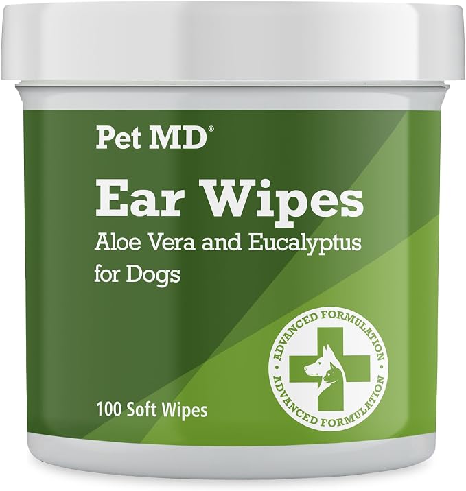 Pet MD - Dog Ear Cleaner Wipes - Otic Cleanser by PetMD