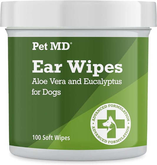 Pet MD - Dog Ear Cleaner Wipes - Otic Cleanser by PetMD