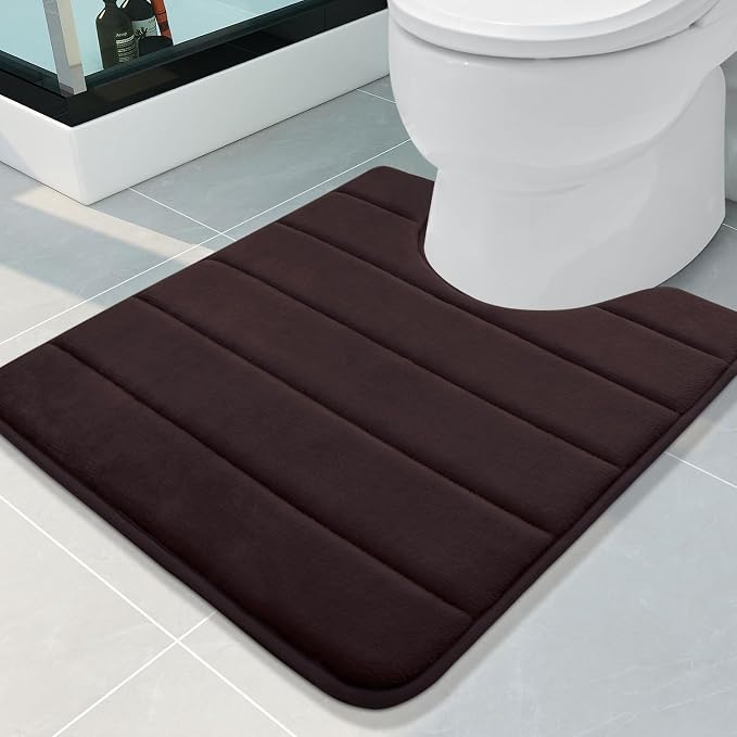Buganda Memory Foam U-Shaped Contour Toilet Rugs, Non Slip Absorbent, Thick by Buganda