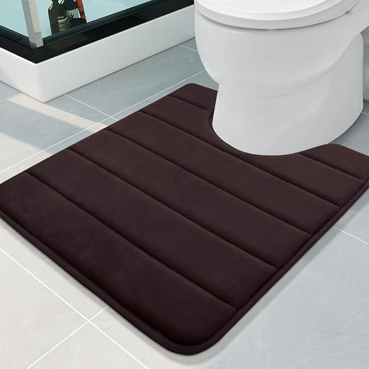 Buganda Memory Foam U-Shaped Contour Toilet Rugs, Non Slip Absorbent, Thick by Buganda