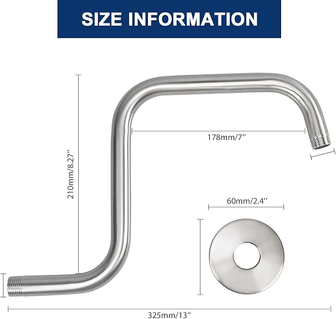 NearMoon S Shape Shower Extension Arm - Image 2