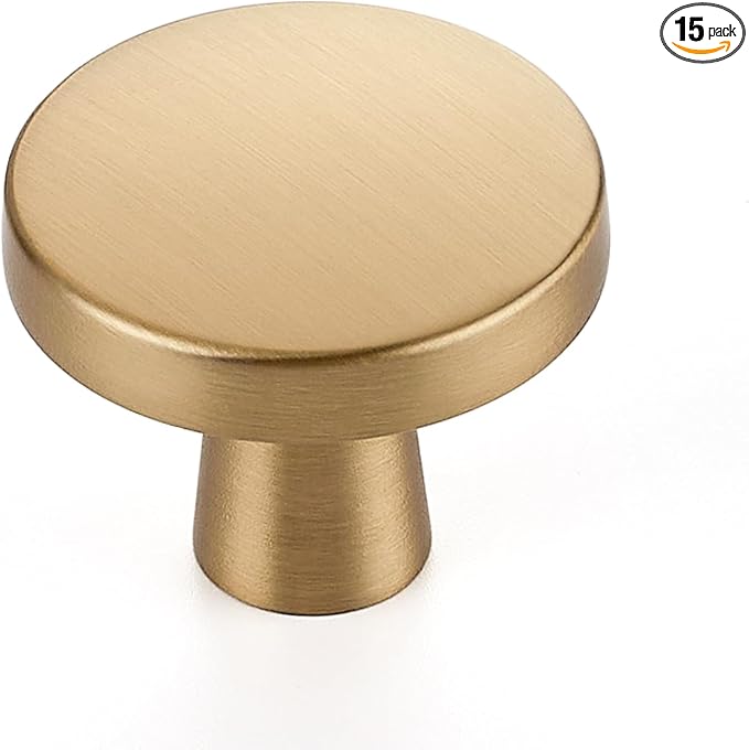 Ravinte 15 Pack Drawer Pulls 1-1/4 Inch Kitchen Cabinet Knobs Solid Round by Ravinte