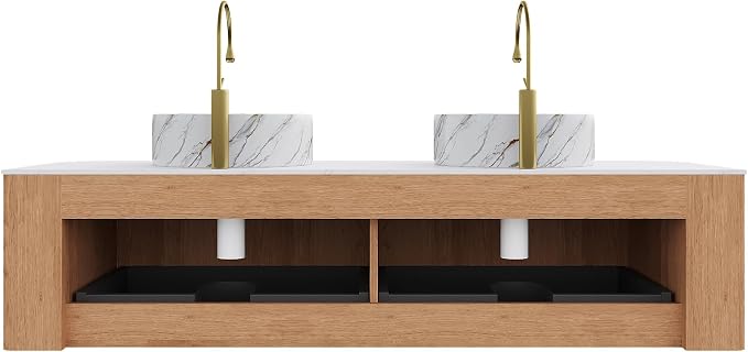 60 inch Bathroom Vanity with Double Sink, Floating Bathroom Vanities with - Image 6
