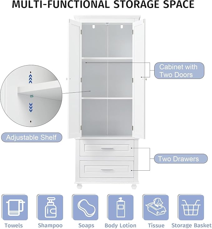 Tall Narrow Storage Cabinet - Image 5