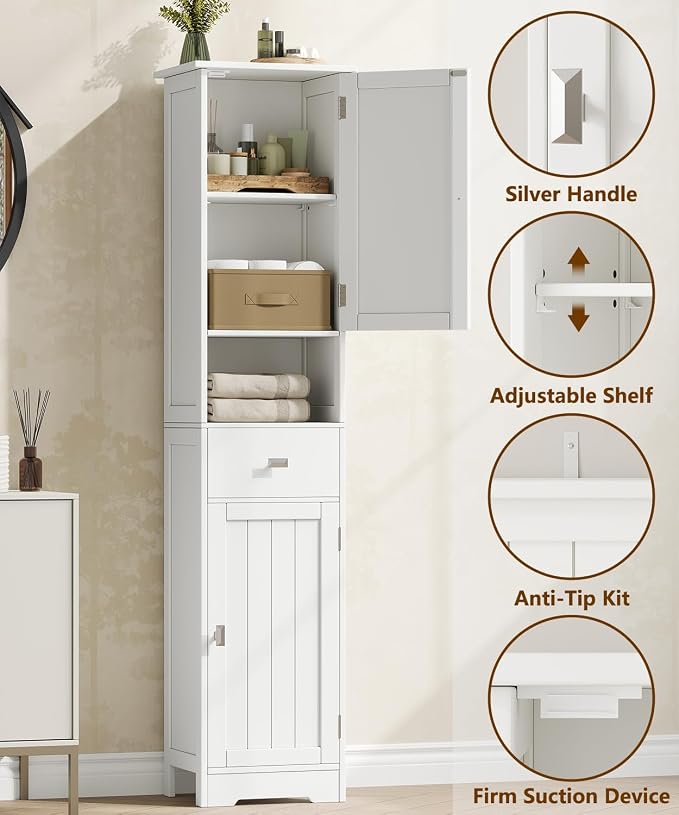Akxoml Tall Bathroom Storage Cabinet - Image 7