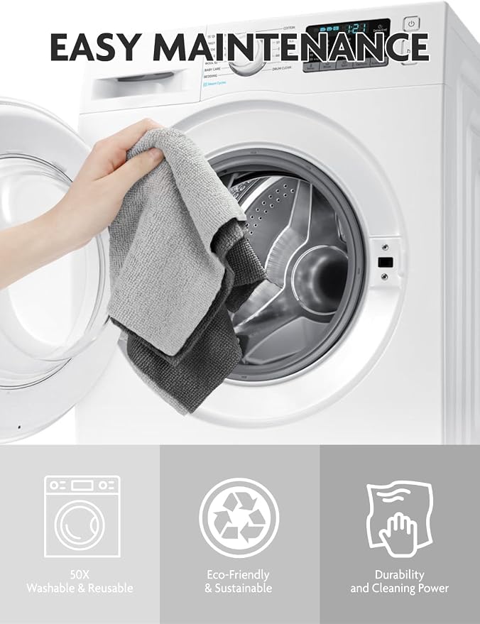 Fantasticlean Microfiber Cleaning Cloth Roll -60 Pack, Tear Away Microfiber - Image 7