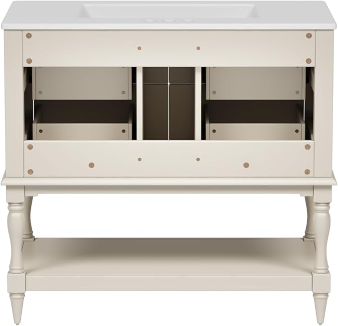 36 Inch Beige Bathroom Vanity - Image 6