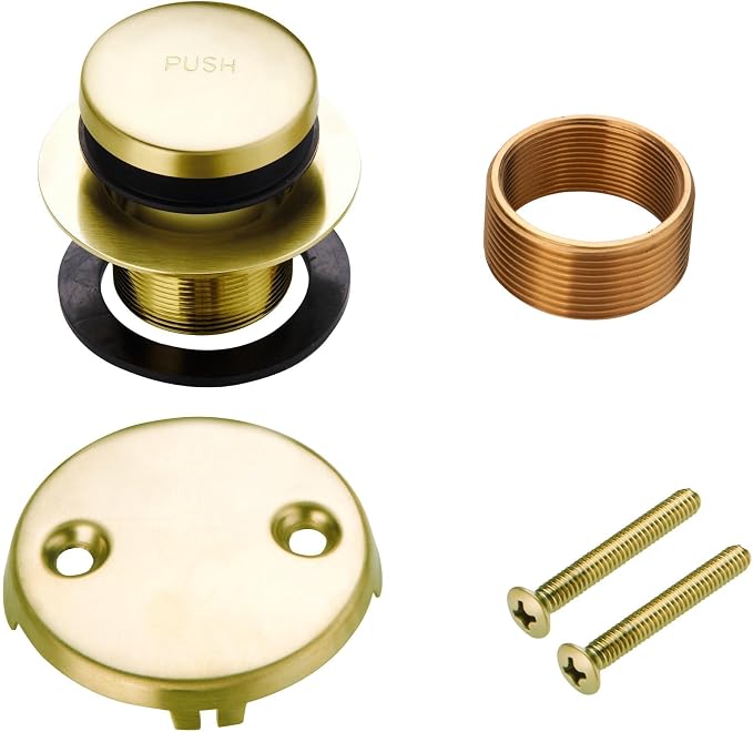 Tip Toe Bathtub Tub Drain Conversion Kit Assembly, Wellup Tub Drains Trim Kit by WELLUP