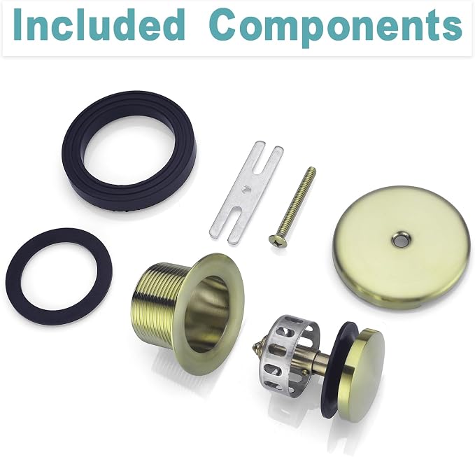 BESTILL Tip-Toe Bathtub Drain Bath Tub Trim Set Conversion Kit - Image 7