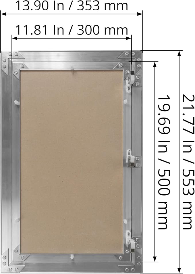12" x 20" Inch Aluminum Drywall Access Panel - Image 5