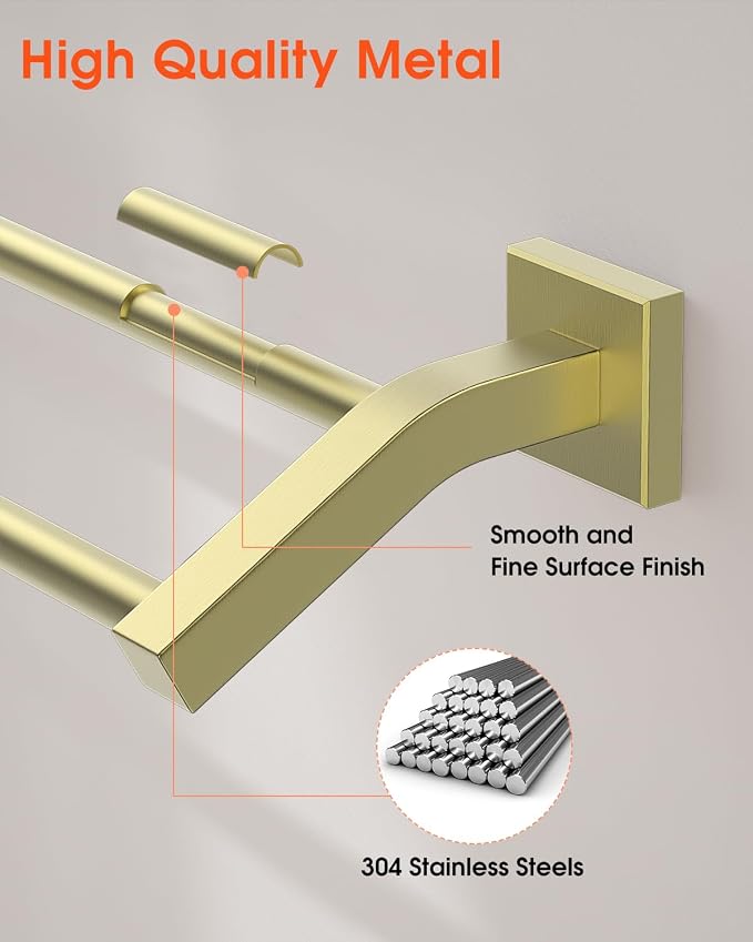 Alise Bath Double Towel Bars Towel Racks - Image 5