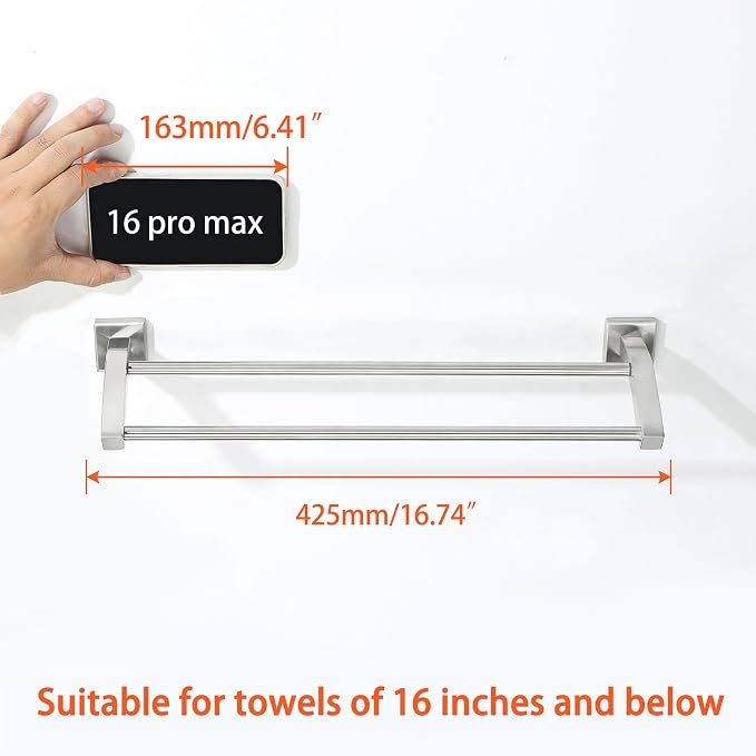 Alise Bath Double Towel Bars Towel Racks - Image 3