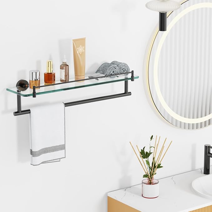 20-Inch Tempered Glass Bathroom Shelf - Image 2