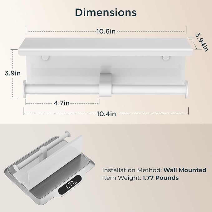 FORIOUS Double Toilet Paper Holder - Image 4