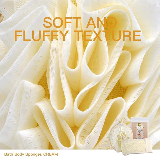Mesh Pouf Body Sponge Set - Image 4