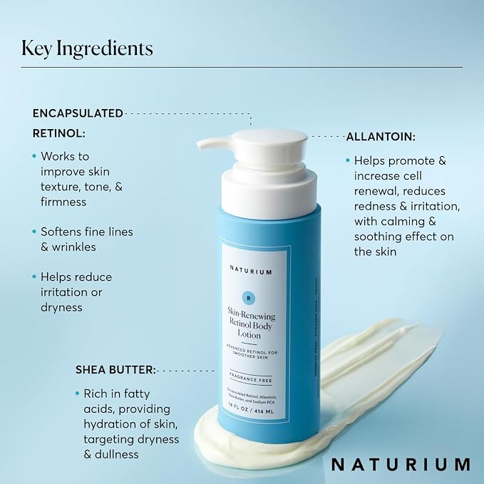 Naturium Skin-Renewing Retinol Body Lotion Jumbo, Advanced Firming Anti-Aging - Image 3