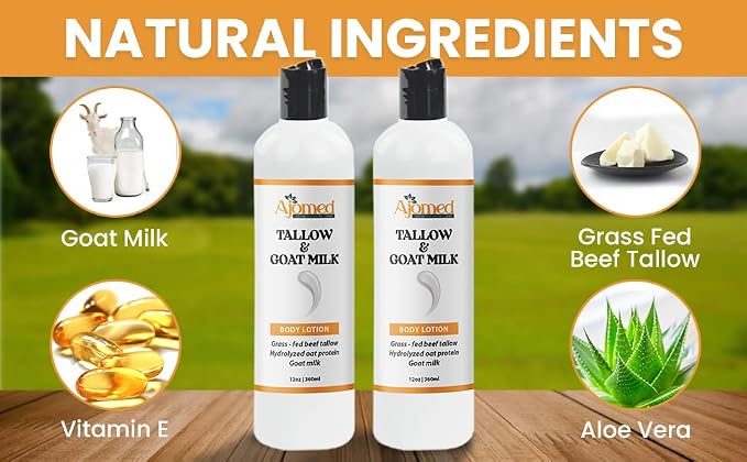 Tallow & Goat Milk Body Lotion for Sensitive Skin, Organic moisturizing Lotion - Image 7