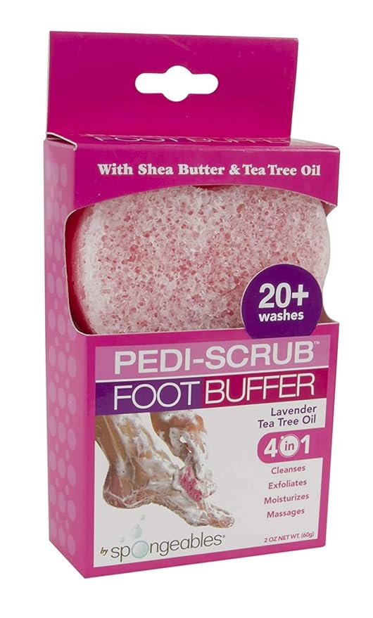 Spongeables Pedi Scrub Foot Exfoliating 20+ Wash Sponge - Image 2