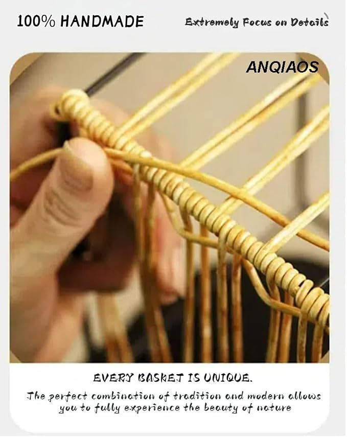 Small Plastic Rattan Baskets for organizing | Bathroom Basket | Wicker Storage - Image 5
