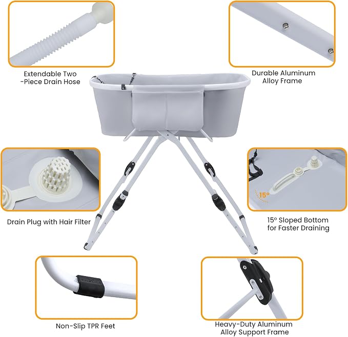 Dog Bathtub, Collapsible Dog Bath Tub - Image 7