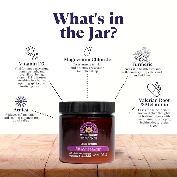 WHOLESOME HIPPY Super Sleepytime Calm Cream – Nighttime Body Butter - Image 2