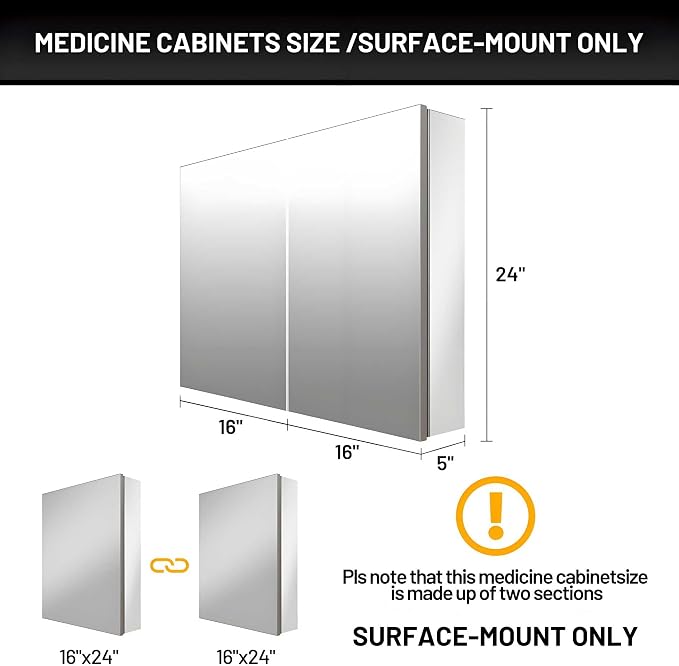 32 x 24 Medicine Cabinet Mirror - Image 2