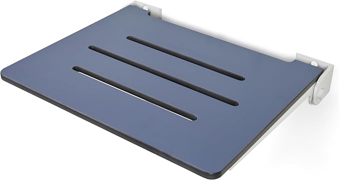 18 inch Silhouette Slimline Folding Wall Mount Shower Bench Seat - Image 7
