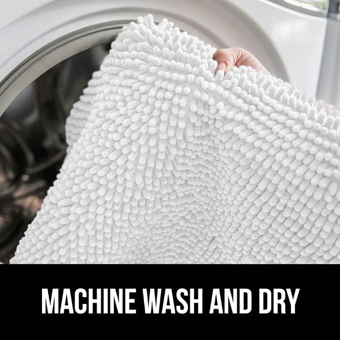 GORILLA GRIP Bath Rug Mat 42x24, Thick Soft Absorbent Chenille, Quick Dry - Image 7