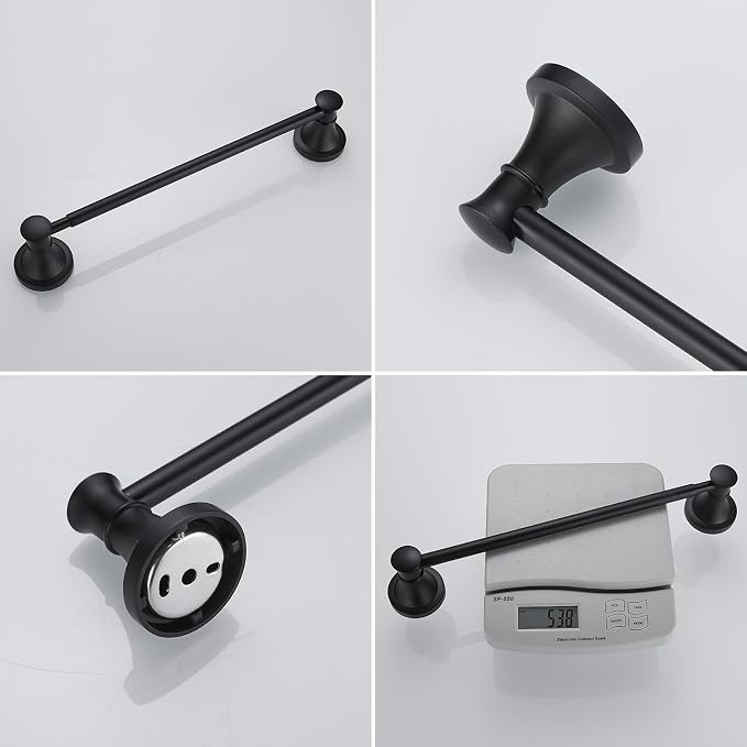 BESy Adjustable 16 to 26 Inch Bath Towel Bar Rack - Image 4