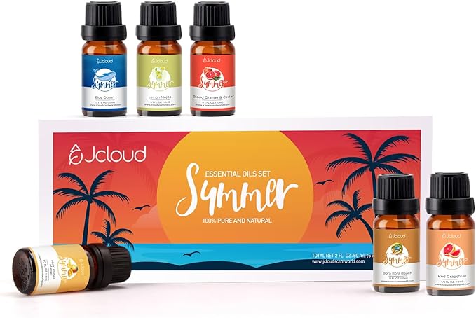 JCLOUD Summer Fragrance Oils Set | Hotel Diffuser Oil & Home Luxury Scents by JCLOUD