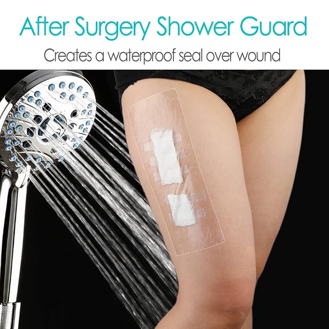 50 Pcs Waterproof Shower Protector Bandage | 6x10 Inch Large Wounds Showering - Image 2
